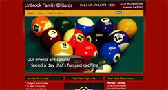 Desktop Screenshot of linbrookfamilybilliards.com